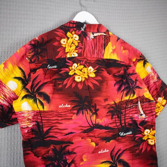 Royal Creation Hawaii Palm Tree Button Up Shirt - Picture 5 of 7